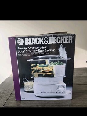 Black & Decker Handy Steamer Plus HS90 Food Steamer Rice Cooker NEW
